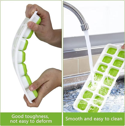 Ice Cube Trays, Silicone Easy-Release and Flexible 14-Ice Trays - Image 3