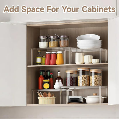 Clear Kitchen Cabinet Organizer, Acrylic Shelves - Image 2