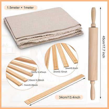 Newtay 12 Pcs Pottery Tools Include 1 Wood Rolling Pin Sculpting Polymer Clay - Image 2