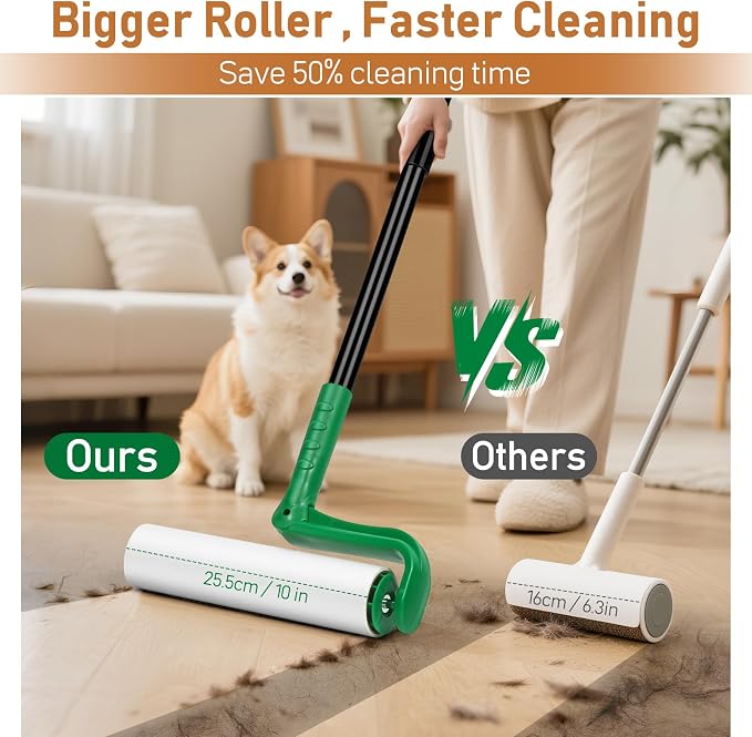 Large Lint Roller Refills for Lint Remover, 4 Pack 10 Inch Big Lint Roller - Image 2