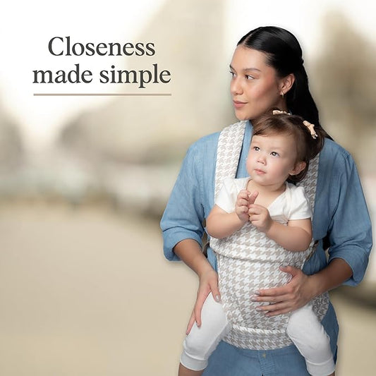 Cub & Co Ergonomic Baby Carrier Newborn to Toddler – 4-in-1 Adjustable with Head & Lumbar Support, Breathable Fabric, Padded Waistband & Travel-Ready Design (Houndstooth)