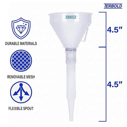Automotive Flex Funnel with Hose | Wide Mouth Flexible Oil Funnel - Image 2