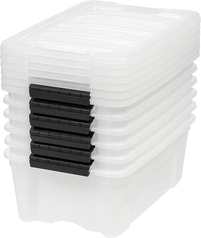 IRIS USA 13 Qt Stackable Plastic Storage Bins - Image 10