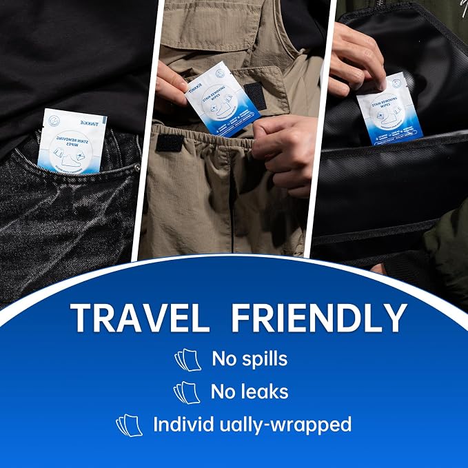 200-Pack Stain Remover Wipes, Portable Clothing Stain Remover Wipes, Instant - Image 5