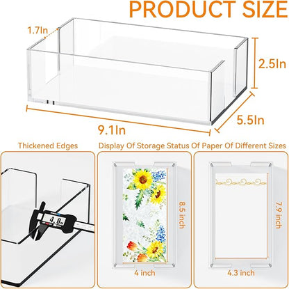 Yieach Bathroom Paper Towel Holder, 9 Inch Modern Acrylic Napkin Holder fo r - Image 3