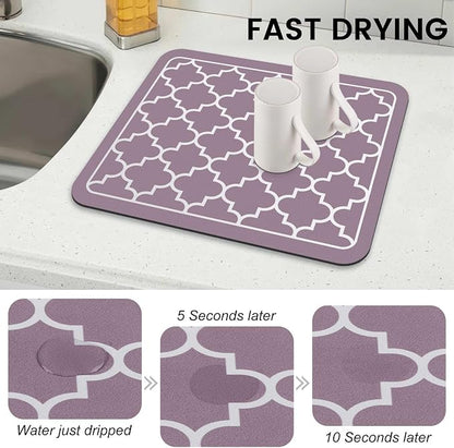WISELIFE Dish Drying Mat Super Absorbent Drying Mat Large Dish Drying Mats - Image 4