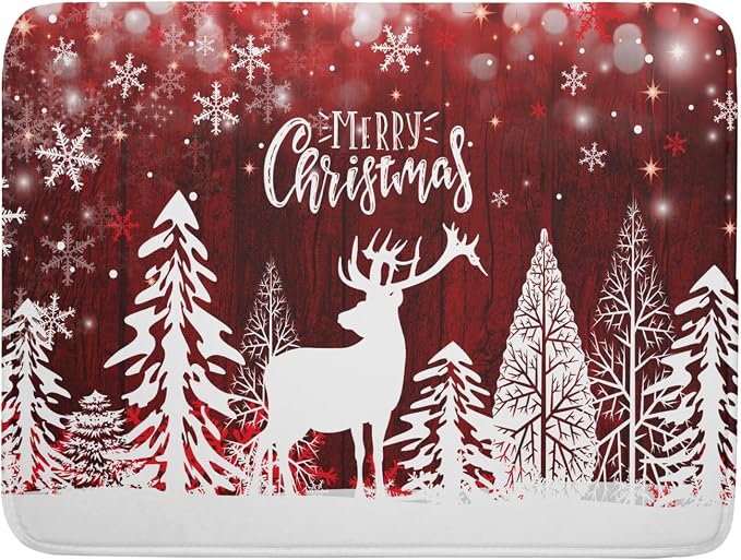Christmas Dish Drying Mats for Kitchen Counter 16x18 Inch Merry Christmas Happy by Kawani