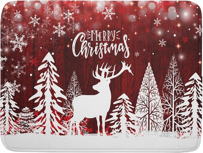 Christmas Dish Drying Mats for Kitchen Counter 16x18 Inch Merry Christmas Happy by Kawani