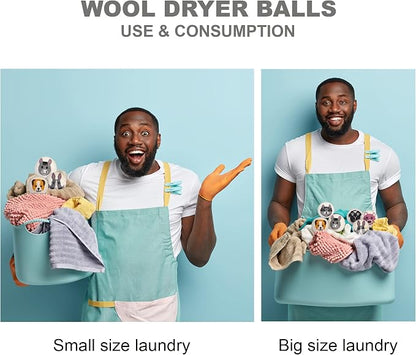 Wool Dryer Balls – 6-Pack XL Organic Fabric Softener | Natural Handmade Sheep - Image 5