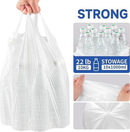 Small Trash Bags with Handles 2 Gallon 50 Count White - Image 4