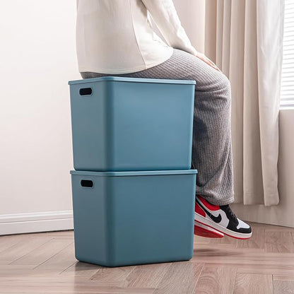 Plastic Storage Bins with lids, Storage Baskets, Container with handle - Image 3