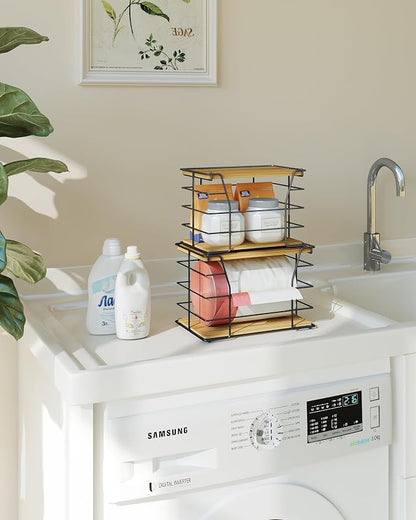 2 Pack Trash Bag Holder/Dispenser, Stackable Storage Laundry Kitchen Organizers - Image 7