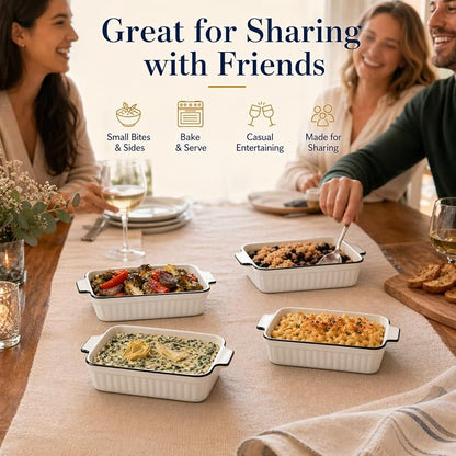 12 Oz Casserole Dish, Ceramic Baking Dishes Sets of 4, Small Casserole Dish - Image 8