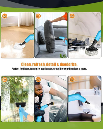 Handheld Steam Cleaner for Home, 10s Heat-Up/2.1 Qt Tank/4.5BAR High Pressure - Image 3