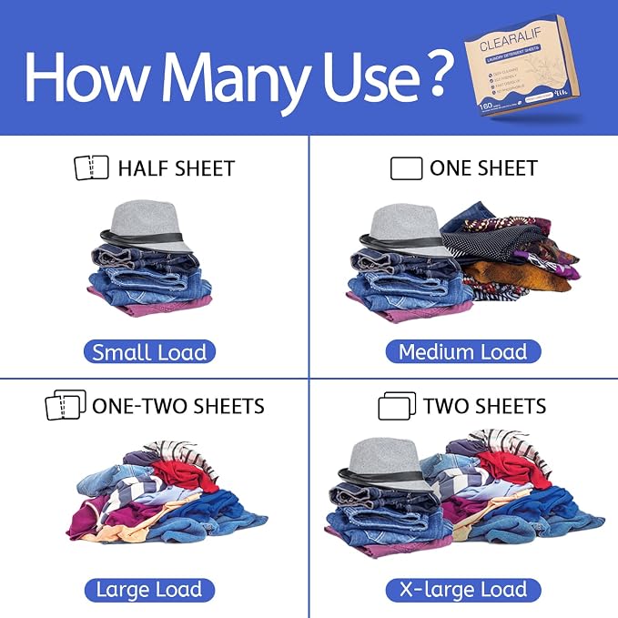 CLEARALIF Laundry Detergent Sheets Up to 160 Loads, Fresh Linen - Image 3