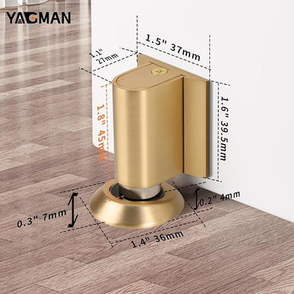 1 Pack Magnetic Door Stoppers Retractable Bottom of Door Holder No Drilling - Image 2