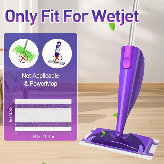 60Pack Mopping Pad Refill for Wetjet Mop Compatible - Image 3