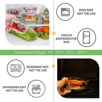 HOMBERKING Glass Food Storage Containers - Image 3