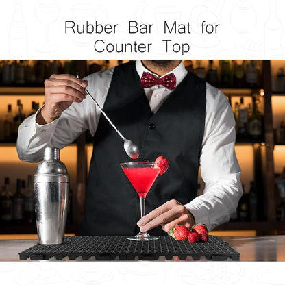 Tioncy 14 Pcs Bar Countertop Supplies Interlocking Mats 12 x 12 Inch Rubber - Image 5