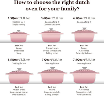 Overmont Enameled Cast Iron Dutch Oven - Image 7