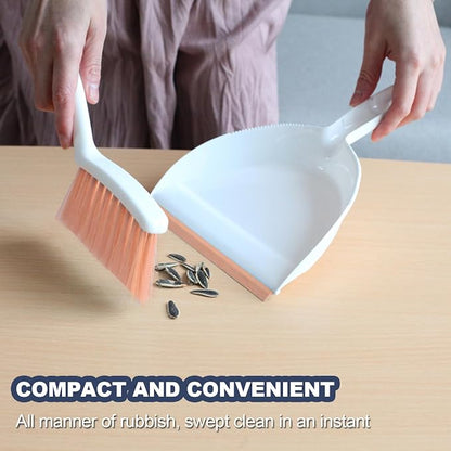 Mini Broom and Dustpan Set Small Dust pan & Brush Set Portable Cleaning Tools - Image 2