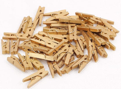 DurReus Small Wooden Clips Cute 1.5 Inch Clothespin Photo Paper DIY Craft Holder - Image 3