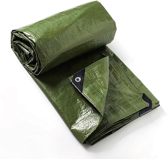 GUARD SHIELD Tarp Green 10x10 Feet Multi Purpose Waterproof Poly Tarp Cover 5mil (2-Pack)