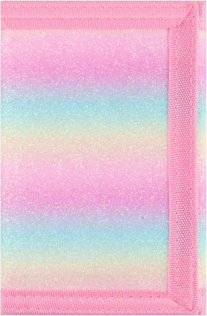 NEICY RFID Blocking Canvas Wallet for Men and Women - Camo Trifold Outdoor Sports Wallets with Magic Sticker for Teen Kids (Rainbow2)