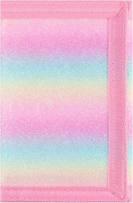 NEICY RFID Blocking Canvas Wallet for Men and Women - Camo Trifold Outdoor Sports Wallets with Magic Sticker for Teen Kids (Rainbow2)