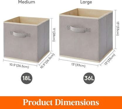Lifewit 12 Packs Storage Cubes, 11 Inch Cube Storage Bins, Foldable Decorative - Image 5