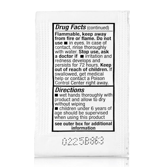 McKesson Hand Sanitizer Gel with Aloe [144 Count] Travel Size, Single Packets, Individually Wrapped Sanitizers, Ethyl Alcohol