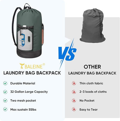 BALEINE 150L Laundry Bag Backpack, 900D Oxford Fabric Large Travel Laundry Bags - Image 5