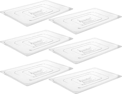 CURTA 6 Pack NSF Food Pan Cover, Full Size Clear Polycarbonate Lid by CURTA
