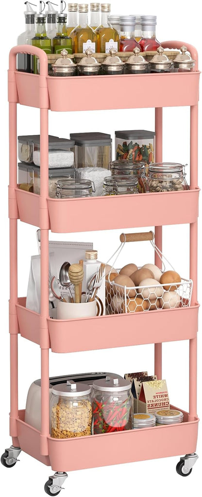 Sywhitta 4-Tier Plastic Rolling Utility Cart - Image 8