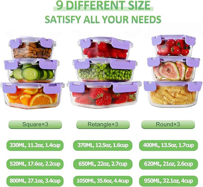 HOMBERKING Glass Food Storage Containers - Image 2