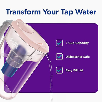PUR 7-Cup Water Pitcher, 1 Genuine Filter, Great-Tasting Water, Dishwasher Safe - Image 2