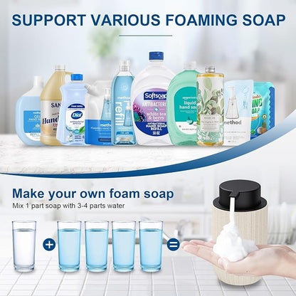 Ceramic Foaming Soap Dispenser, 12 oz Bathroom Foam Hand Soap Dispenser - Image 4