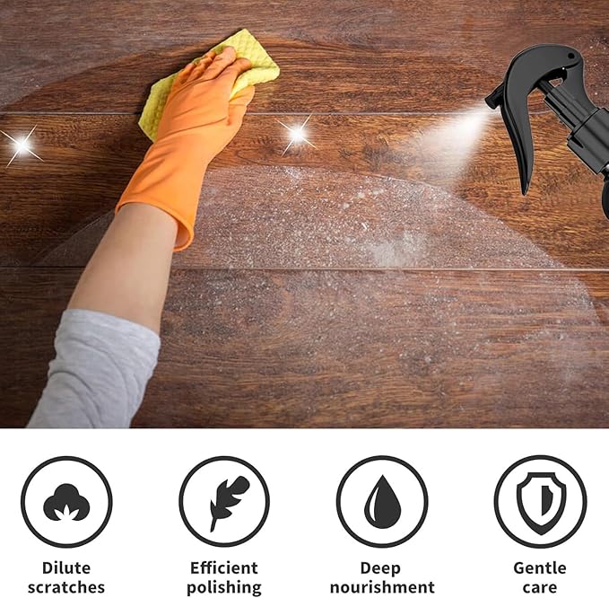 MOODTALK Beeswax Spray Furniture Polish, Wood Cleaner, Wood Floor Polish - For Living Room, Kitchen and Wooden Furniture Floors (Pack of 2) (150 ml)