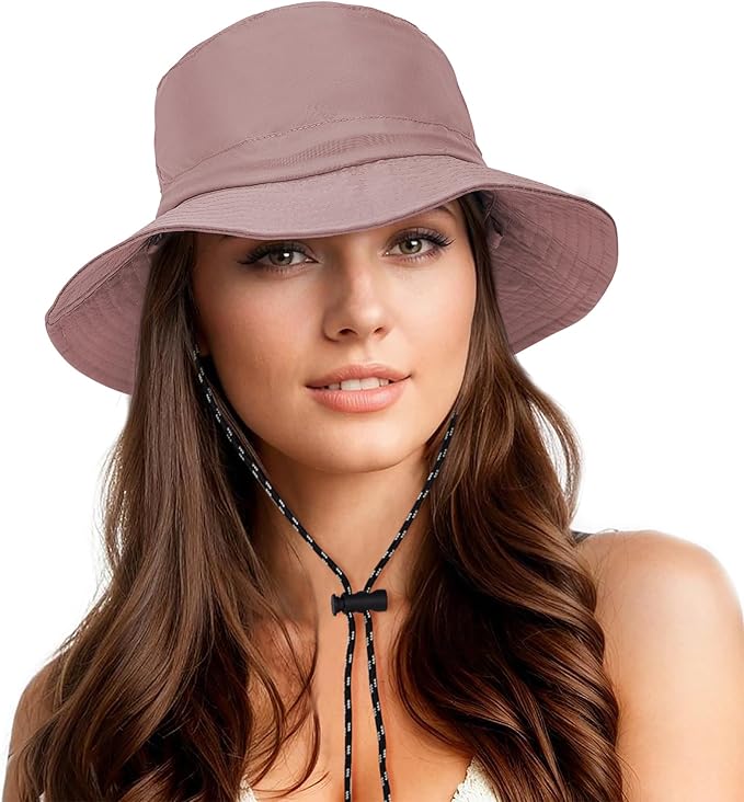 Durio Waterproof Bucket Hats for Woman UPF 50+ Sun Hat UV Protection Packable Rain Hats for Women Lightweight Hiking Hat