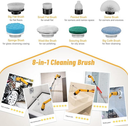 Qimedo Upgrade 1200 RPM Battery Electric Spin Scrubber, Highly Powerful - Image 7