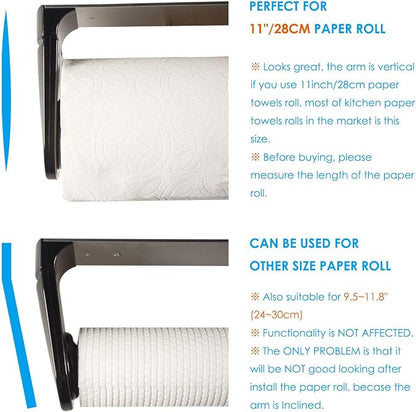 simpletome ONE Hand Tear Paper Towel Holder Under Cabinet Adhesive or Drilling - Image 5