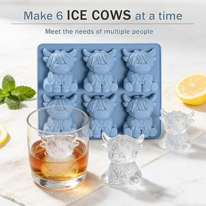 Mini Highland Cow Shape Mold, 3D Highland Cow Ice Cube Mold - Image 3