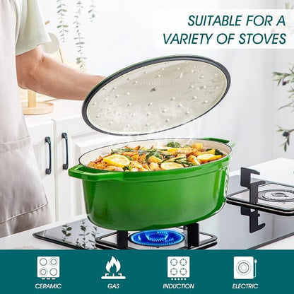 vancasso Enameled Cast Iron Dutch Oven, 9.3 Quart Dutch Oven Pot - Image 3