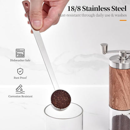 Long Handle Coffee Scoop: 8.3 Inch 18/8 Stainless Steel 1 Tablespoon Metal - Image 3