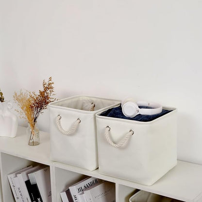 11 x 11 Inch Storage Cubes, 6 Pack Large Collapsible Fabric Storage Bin - Image 5