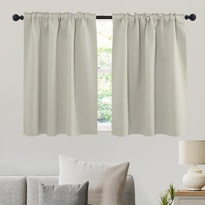 RYB HOME Small Window Curtains Blackout, Privacy Thermal Insulating Drapes - Image 6