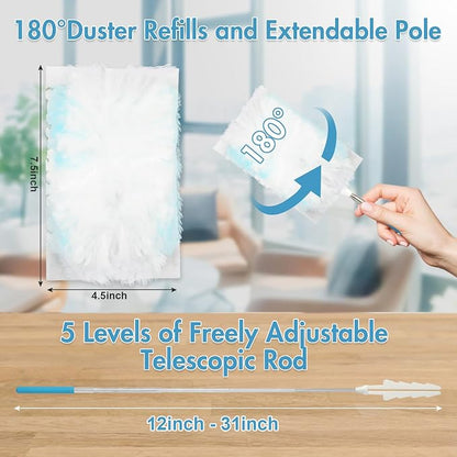 36 Pack 180° Duster Refills for Swiffer Duster Kit, - Image 2