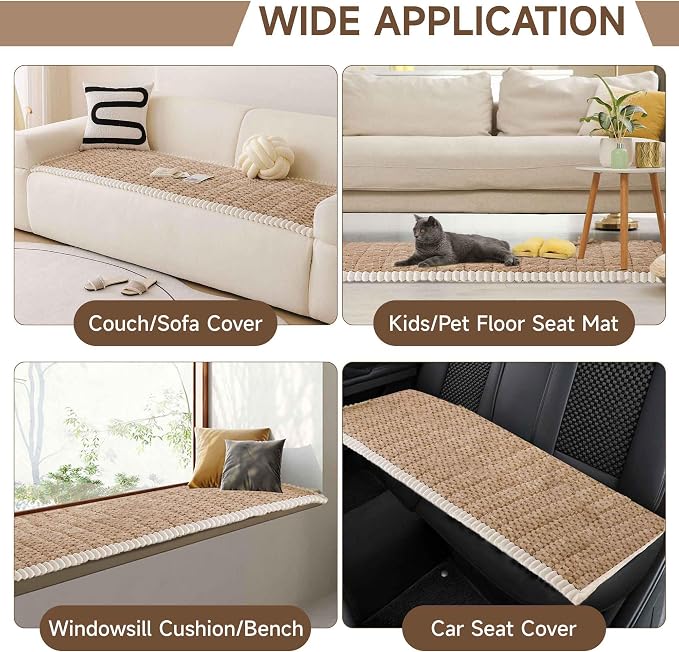 OTOB Couch Covers for Sofa Pet Friendly, Washable & Non Slip Fuzzy Dog Couch - Image 7