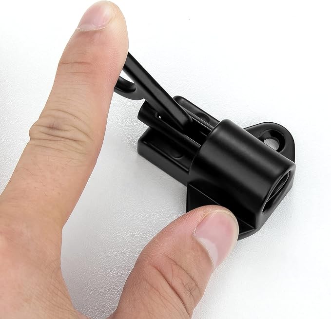 5 Packs Self-Closing Latches，Black Spring Door Lock，Resilient Bolt Latch - Image 5