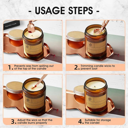 PATOISE 4 in 1 Candle Accessory Set, Wick Trimmer, Candle Snuffer, Wick Scoop - Image 7